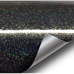 VViViD Gloss Rainbow Black Metallic Sparkle Vinyl Adhesive Wrap (1ft x 5ft)