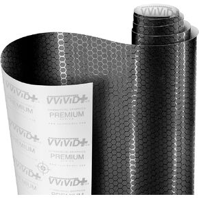 VViViD+ Honeycomb Matte Black Medium Pattern Car Wrap Vinyl (1ft x 5ft)