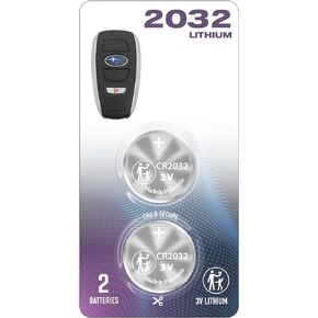 (2 PACK) CR2032 2032 OEM (With Tool) Remote Key Fob Battery for Subaru (FHYQ14AHX or 2AOKM-SB4) fits 2017-2021 case shell cover Ascent Crosstrek Forester Impreza Legacy Outback CVT STI WRX Smart