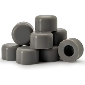 Premium Rubber Door Stop Stud Replacement Tips – Doorstopper Bumpers, Springe Hinge End Caps for Wall & Floor Protection – Universal Size (Black)