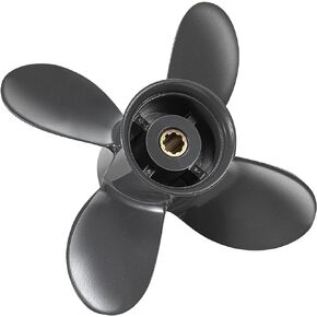 OEM Upgrade 4 Blades 9 1/4x10 Aluminum Boat Propeller fit Honda Engines 8-20 HP 8 Spline Tooth Parts No.58134-ZV4-010AH,RH