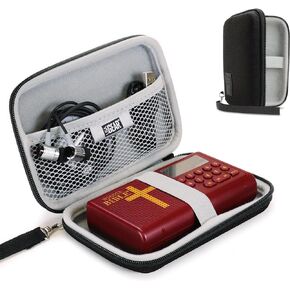 USA GEAR Carry Case Compatible with Wonder Bible KJV - Hard Shell Case with Wrist Strap, Scratch Resistant Interior, Compatible with Wonder Bible Case, Earbuds, and Batteries (Case Only) - Floral