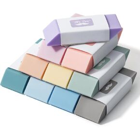 Mr. Pen- Erasers, 10 Pack, Pencil Eraser, Morandi Colors, Erasers for Pencils, Mr Pen Erasers, Erasers for School, Large Eraser, Block Erasers for School, Rubber Eraser, Large Erasers for School
