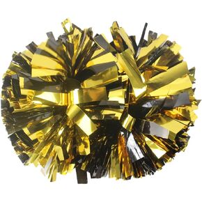 Hooshing 2PCS Pom Poms Cheerleading Professional Cheer Pom Poms with Baton Handle (No Zip Tie) for Cheer Squad Team Sports Spirited Party Dance Training