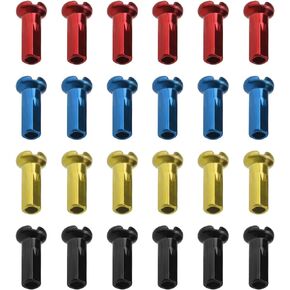 100pcs Bike Wheel Spoke Nipples Bicycle Spoke Protector for Mountain Bike Road Bike 14G / 2mm Dia Steel Spoke Black Red Blue Gold Cycling Replacement Accessories