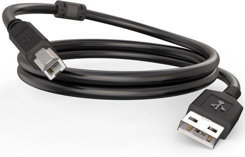 5Feet USB B MIDI Cable for Instruments, USB 2.1 Type A to Type B Printer Cable Cord Compatible with Piano, Midi Controller, Midi Keyboard, Audio Interface Recording, USB Microphone and More in Saudi Arabia