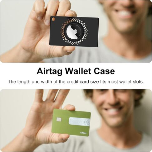 [عبوة من قطعتين] حامل محفظة Airtag، بطاقة محفظة رفيعة رفيعة، حامل محفظة بحجم بطاقة الائتمان لـ AirTag للمحفظة، وحقيبة اليد، والقابض، والسوار (أسود) in Saudi Arabia