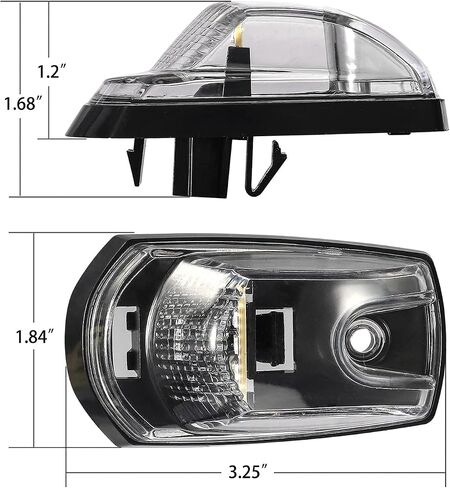Partsam 5PCS Clear Lens Cab Marker Lights 264343CL White LED Clearance Top Roof Running Lights Assembly Compatible with F250 F350 F450 F550 Full LED Cab Roof Marker Light Kit 2017-2021 Super Duty in Saudi Arabia