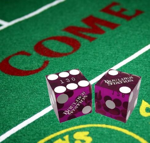 Genuine Boulder Station Las Vegas Casino Craps Dice Pair Purple Polished Matching Serial Numbers ... Plus Storage Pouch in Kuwait