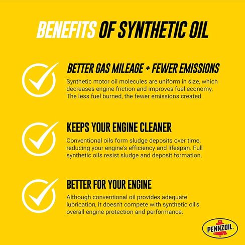 زيت محرك Pennzoil Platinum اصطناعي كامل الأميال 5W-30 للمركبات التي يزيد طولها عن 75 ألف ميل (5 كوارت، فردي) in Saudi Arabia