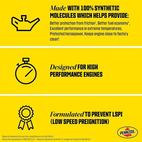 Pennzoil Euro L Full Synthetic 5W-30 Diesel Engine Oil, 1 Quart in Kuwait