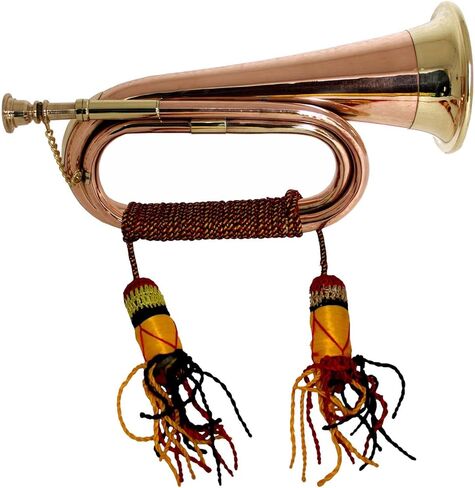 CAVALRY BUGLE CIVIL WAR WITH COPPER AND BRASS FINISH MUSICAL INSTRUMENT in Kuwait