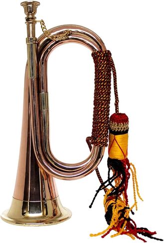 CAVALRY BUGLE CIVIL WAR WITH COPPER AND BRASS FINISH MUSICAL INSTRUMENT in Kuwait