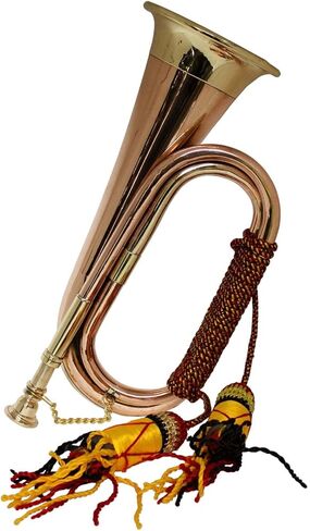 CAVALRY BUGLE CIVIL WAR WITH COPPER AND BRASS FINISH MUSICAL INSTRUMENT in Kuwait
