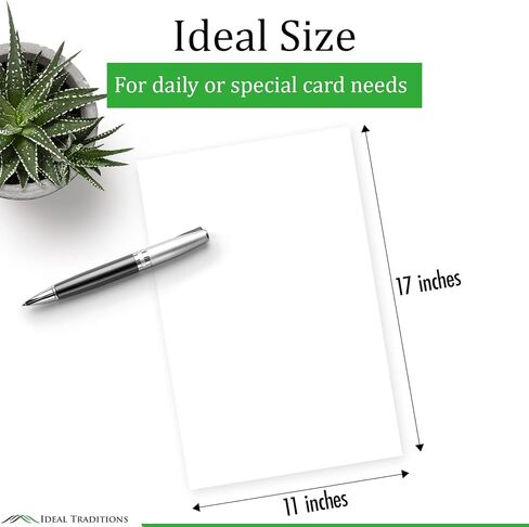 White Cardstock 11x17" 100 lb cover 25 Sheets Heavyweight Card Stock - Ideal Traditions in Kuwait