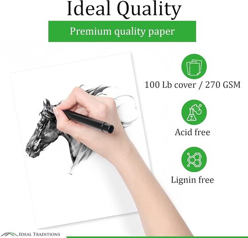 White Cardstock 11x17" 100 lb cover 25 Sheets Heavyweight Card Stock - Ideal Traditions in Kuwait