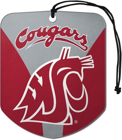 FANMATS 61641 NCAA Washington State Cougars Hanging Car Air Freshener, 2 Pack, Black Ice Scent, Odor Eliminator, Shield Design with Team Logo in Saudi Arabia
