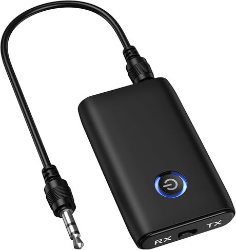 جهاز استقبال إرسال بلوتوث 5.0، محول بلوتوث Aux 2 في 1 للسيارة، محول صوت بلوتوث لاسلكي محمول للتلفزيون وسماعات الرأس وأنظمة ستيريو in Kuwait