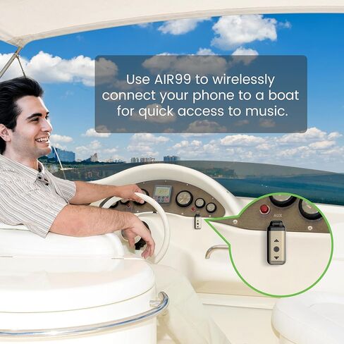 AIR99 Bluetooth Transmitter for Headphones, 2-in-1 Bluetooth Audio Adapter for All 3.5mm Jack Systems, Connect 2 AirPods or BT Devices, Perfect for Airplane TV iPod Car Home Stereo in Saudi Arabia