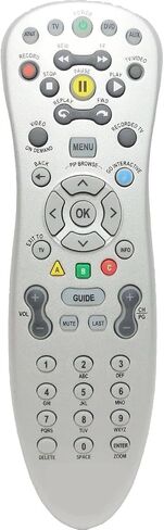 جهاز تحكم عن بعد ATT RC1534801 متوافق مع تلفزيون U-Verse (فضي)، عالمي وإضاءة خلفية، اتصال بالأشعة تحت الحمراء، وصول مريح بزر واحد، تم فحصه باحترافية in Saudi Arabia