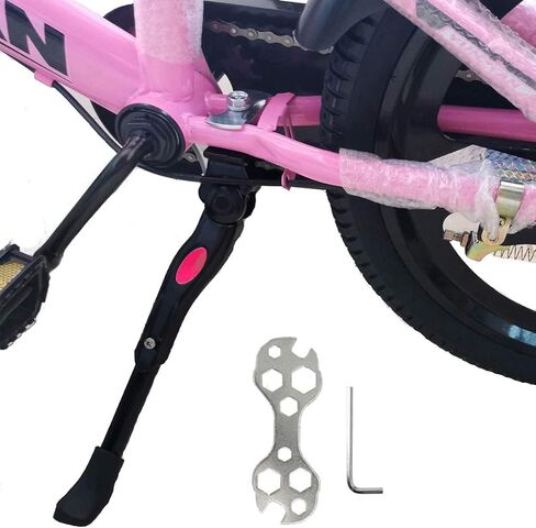 VECKUSON Kickstand for Kids Bike, Bicycle Kickstands Center Mount for 16 18 20 Inch Bicycles Adjustable Aluminum Alloy Kickstands for 16-18inch 18-20inch Mountain Bike in Kuwait