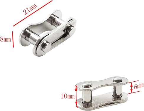 Hyamass 4 Pairs Bicycle Missing Link Single/1 Speed Chain Reusable Steel Bike Chain Link（Silver） in Saudi Arabia