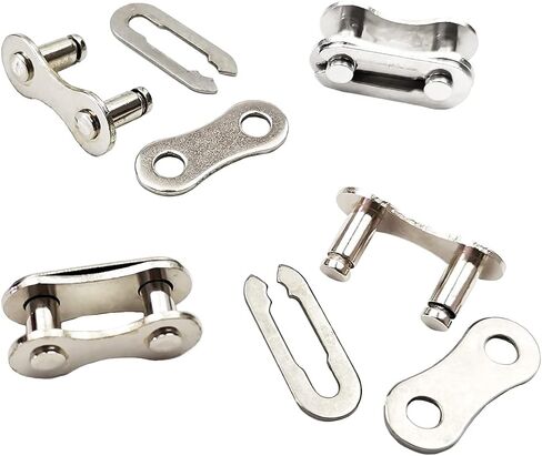 Hyamass 4 Pairs Bicycle Missing Link Single/1 Speed Chain Reusable Steel Bike Chain Link（Silver） in Saudi Arabia