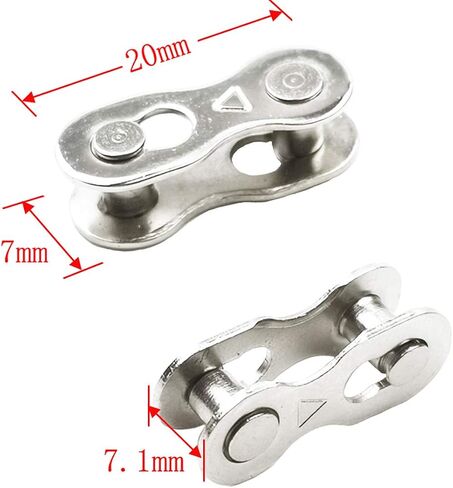 Hyamass 4 Pairs Bicycle Missing Link Single/1 Speed Chain Reusable Steel Bike Chain Link（Silver） in Saudi Arabia