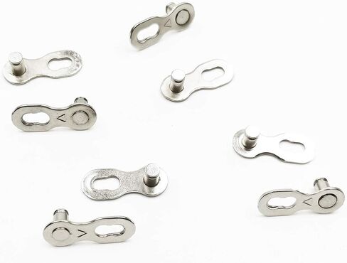 Hyamass 4 Pairs Bicycle Missing Link Single/1 Speed Chain Reusable Steel Bike Chain Link（Silver） in Saudi Arabia
