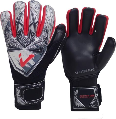قفازات Voizan Rival Volcano لكرة القدم - قفازات كلاسيكية لراحة اليد والقطع، قفازات حارس مرمى الشباب، قفازات حارس مرمى كرة القدم مع حماية الأصابع والمعصم، قفازات كرة القدم للبالغين والرجال والفتيات in Kuwait