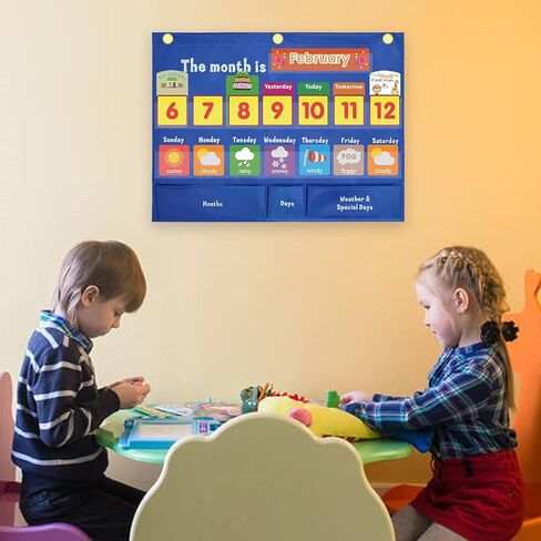 تقويم أسبوعي مع مخطط جيب للطقس مع 98 بطاقة. مخطط جيب تقويم أسبوعي للمنزل والمدرسة، مخطط جيب تقويمي للفصل الدراسي أزرق in Kuwait