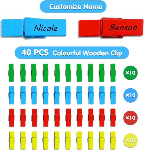 VNOM Student Behavior Clip Chart for Classroom Management Kids Reward Pocket Chart in Saudi Arabia