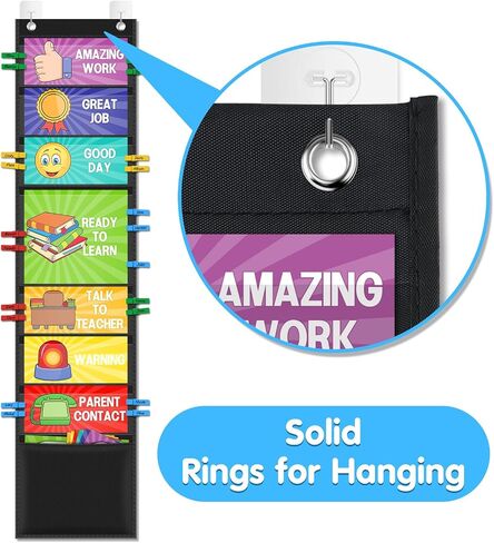 VNOM Student Behavior Clip Chart for Classroom Management Kids Reward Pocket Chart in Saudi Arabia