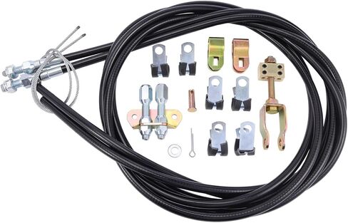 Vehicle Universal Emergency Parking Brake Cable Kit Replace for #330-9371#140-14415-R Repair with 96 inch Metal Sheath in Kuwait