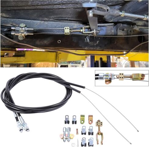 Vehicle Universal Emergency Parking Brake Cable Kit Replace for #330-9371#140-14415-R Repair with 96 inch Metal Sheath in Kuwait