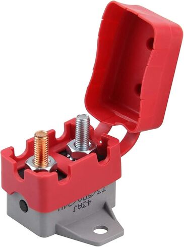 ZOOKOTO 12V/24V مسمار مسمار نوع إعادة الضبط اليدوي قاطع الدائرة 50A مع غطاء للقوارب البحرية، وشواحن البطاريات، والشاحنات، والحافلات، والسيارات الكهربائية، ومحركات السيارات، إلخ in Kuwait