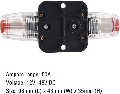 ANJOSHI قطاع دارة 150amp 20-150A أصحاب الصمامات المضمنة لصوت السيارة والأمبير حماية الزائد إعادة تعيين الصمامات العاكس 12V-48V DC استبدال الصمامات in Kuwait