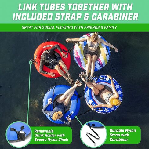 GoSports 44 in Heavy-Duty River Tube with Premium Canvas Cover - Commercial Grade River Tube - Choose Your Style in Saudi Arabia