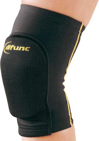 D&M Tricot Knee Pad sleeve, 12mm thick pad, Black/Turquoise, S-size, 1pc, Made In Japan, D-811 in Kuwait