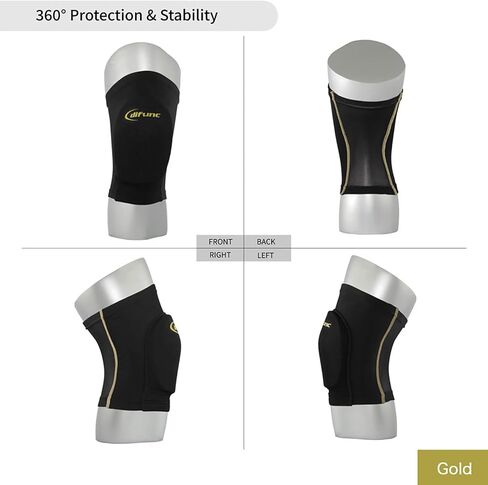 D&M Tricot Knee Pad sleeve, 12mm thick pad, Black/Turquoise, S-size, 1pc, Made In Japan, D-811 in Kuwait