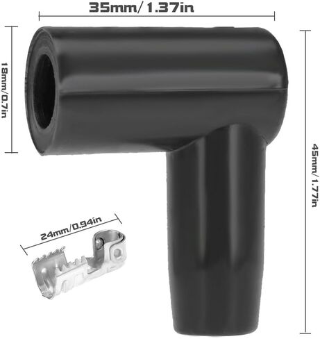 طقم طرفي 90 درجة أحذية HEI ومحطات قفل إيجابية لفائف التمهيد شرارة التوصيل سلك الإشعال 8 قطعة in Kuwait