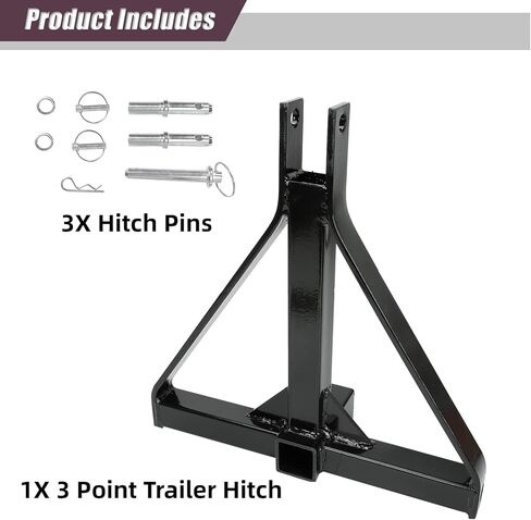 2" Receiver 3 Point Quick Trailer Hitch Category 1, Heavy Duty Tractor Tow Drawbar Adapter Compatible with BX Kubota, John Deere, LM25H WLM Tractor, NorTrac, Kioti, Yanmar, Cat in Kuwait