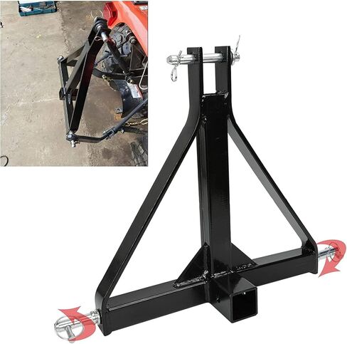 2" Receiver 3 Point Quick Trailer Hitch Category 1, Heavy Duty Tractor Tow Drawbar Adapter Compatible with BX Kubota, John Deere, LM25H WLM Tractor, NorTrac, Kioti, Yanmar, Cat in Kuwait