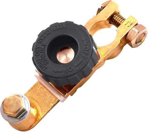 Top Post Battery Disconnect Switch - Quick Disconnect Battery Cut Off Switch for Car Truck Marine RV and Electrical Equipment - 12V/125A - Black in Kuwait