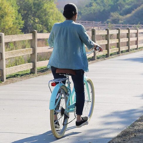 دراجة A/O Frida للسيدات ذات 7 سرعات، دراجة هجينة للتجوال، لون أخضر نعناعي in Kuwait