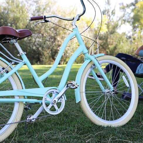 دراجة A/O Frida للسيدات ذات 7 سرعات، دراجة هجينة للتجوال، لون أخضر نعناعي in Kuwait