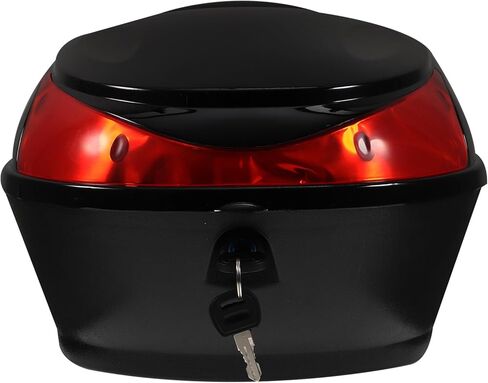 Milisten Motorcycle Trunk Motorcycle Top Box Scooter Trunk Motorcycle Tour Tail Box Luggage Top Lock Storage Carrier Case Ergonomic Backrest Electric Motorcycle Toolbox for Helmet Luggage in Saudi Arabia