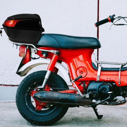 Milisten Motorcycle Trunk Motorcycle Top Box Scooter Trunk Motorcycle Tour Tail Box Luggage Top Lock Storage Carrier Case Ergonomic Backrest Electric Motorcycle Toolbox for Helmet Luggage in Saudi Arabia