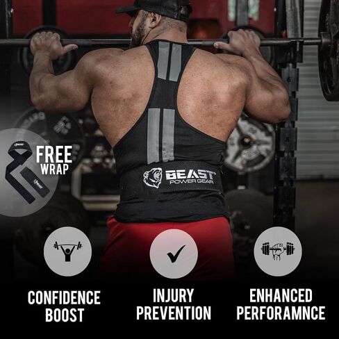 حزام رفع الأثقال من Beast Power Gear بإبزيم رافعة 10 مم 13 مم سميك و4 بوصات حزام مجاني لرفع الأثقال، رفع الأثقال، رفع الأثقال، القرفصاء للرجال والنساء in Saudi Arabia