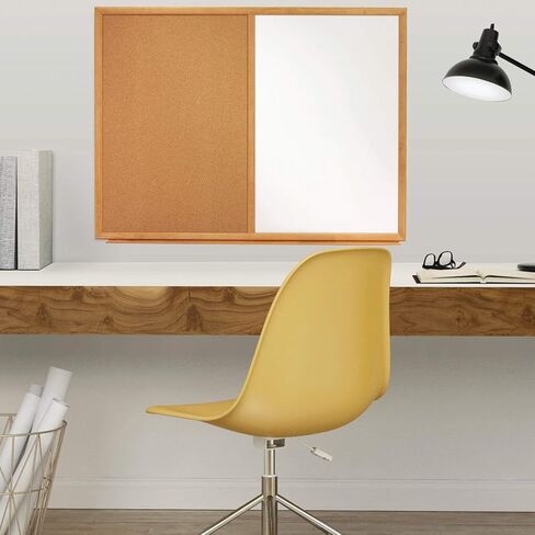 Quartet Combination Whiteboard & Corkboard, 3' x 2' Combo White Board & Cork Board, Black Frame (S563) in Saudi Arabia